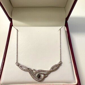 New Silver Necklace with Micro-Diamonds from Helzberg Diamonds